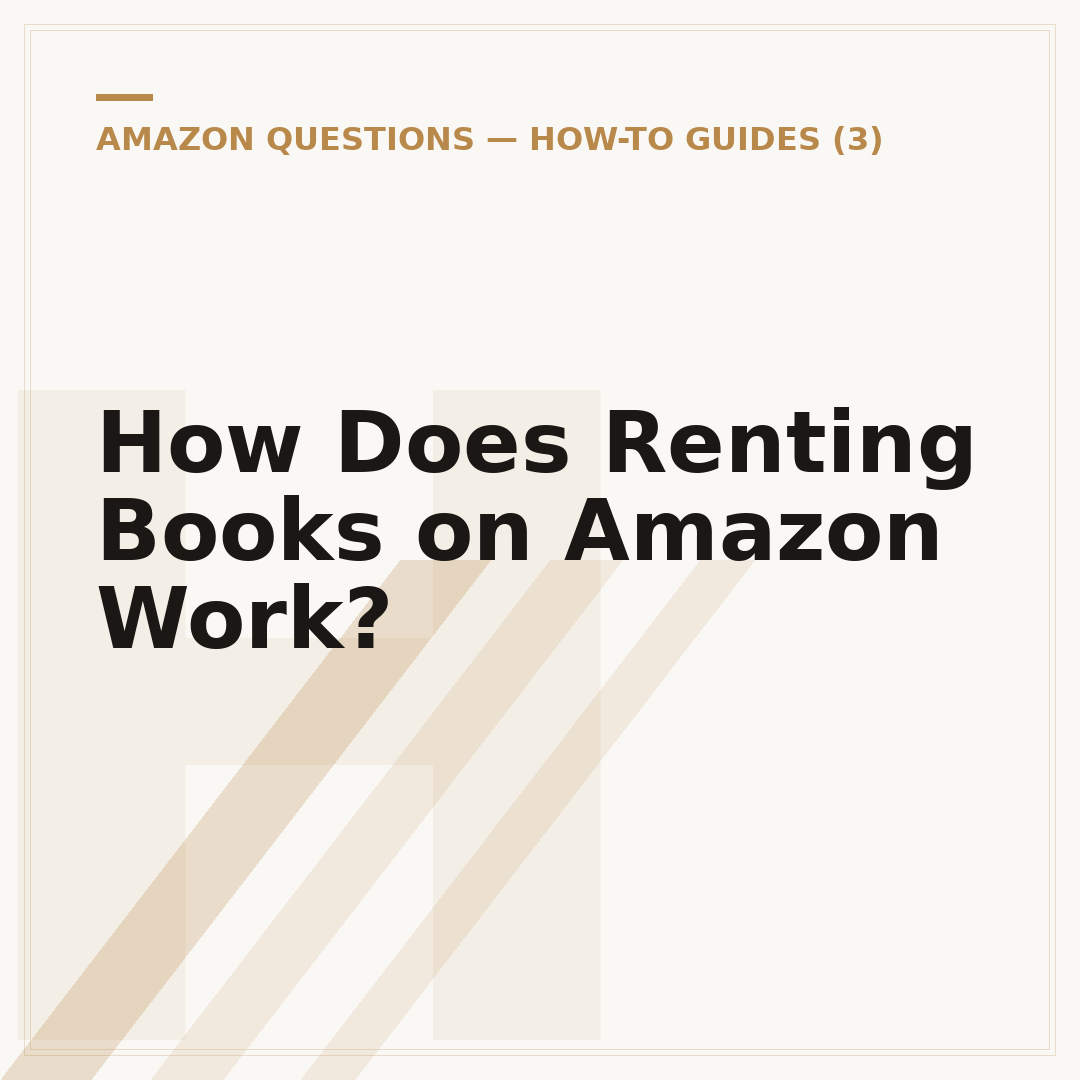 How Does Renting Books on Amazon Work?
