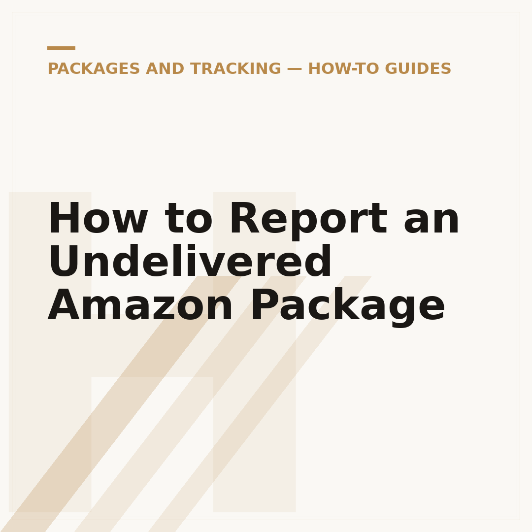 How to Report an Undelivered Amazon Package