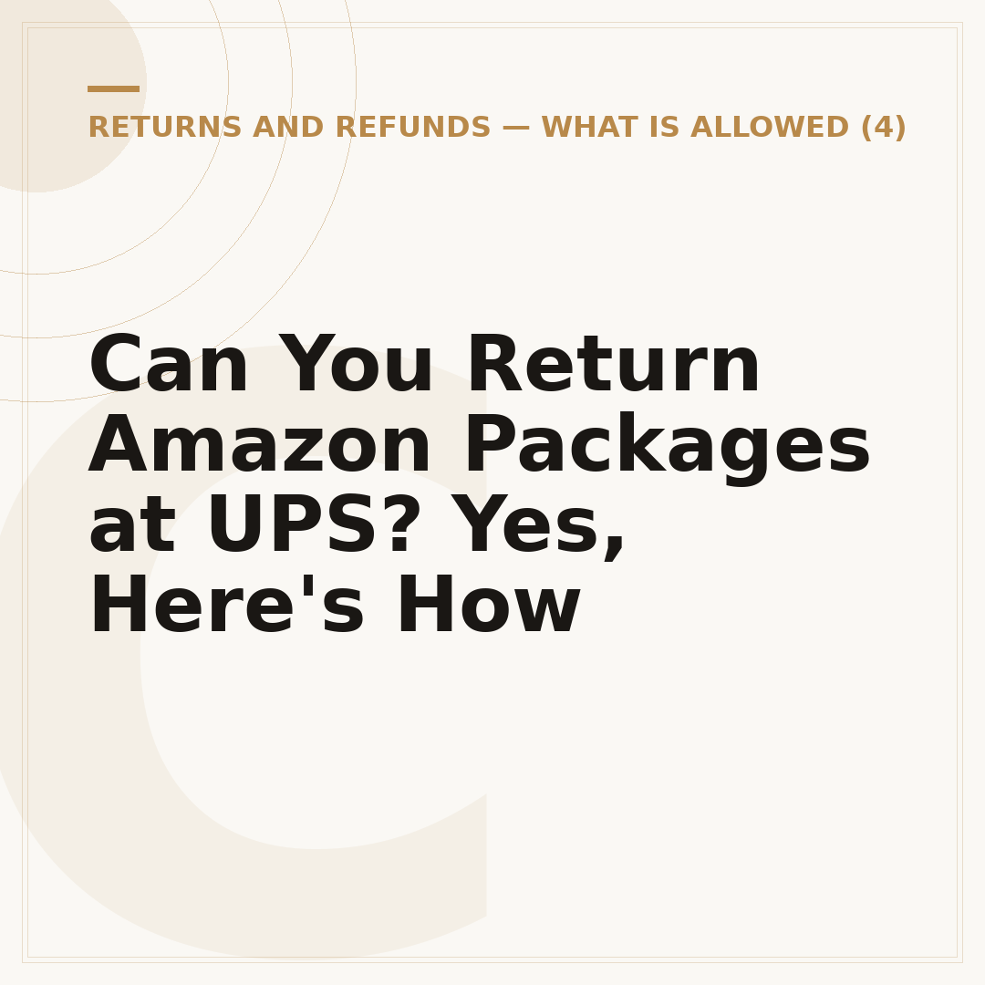 Can You Return Amazon Packages at UPS? Yes, Here's How