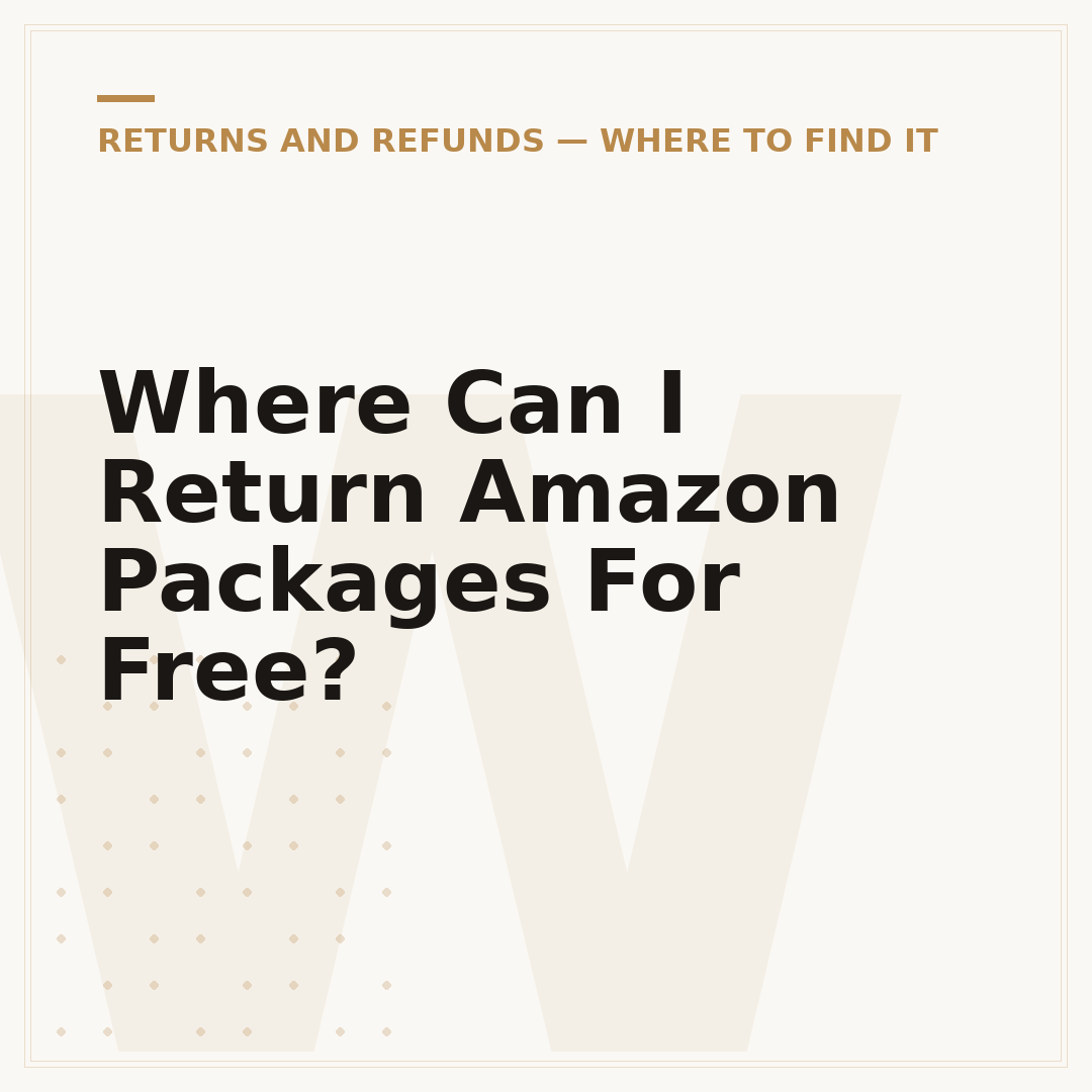 Where Can I Return Amazon Packages For Free?