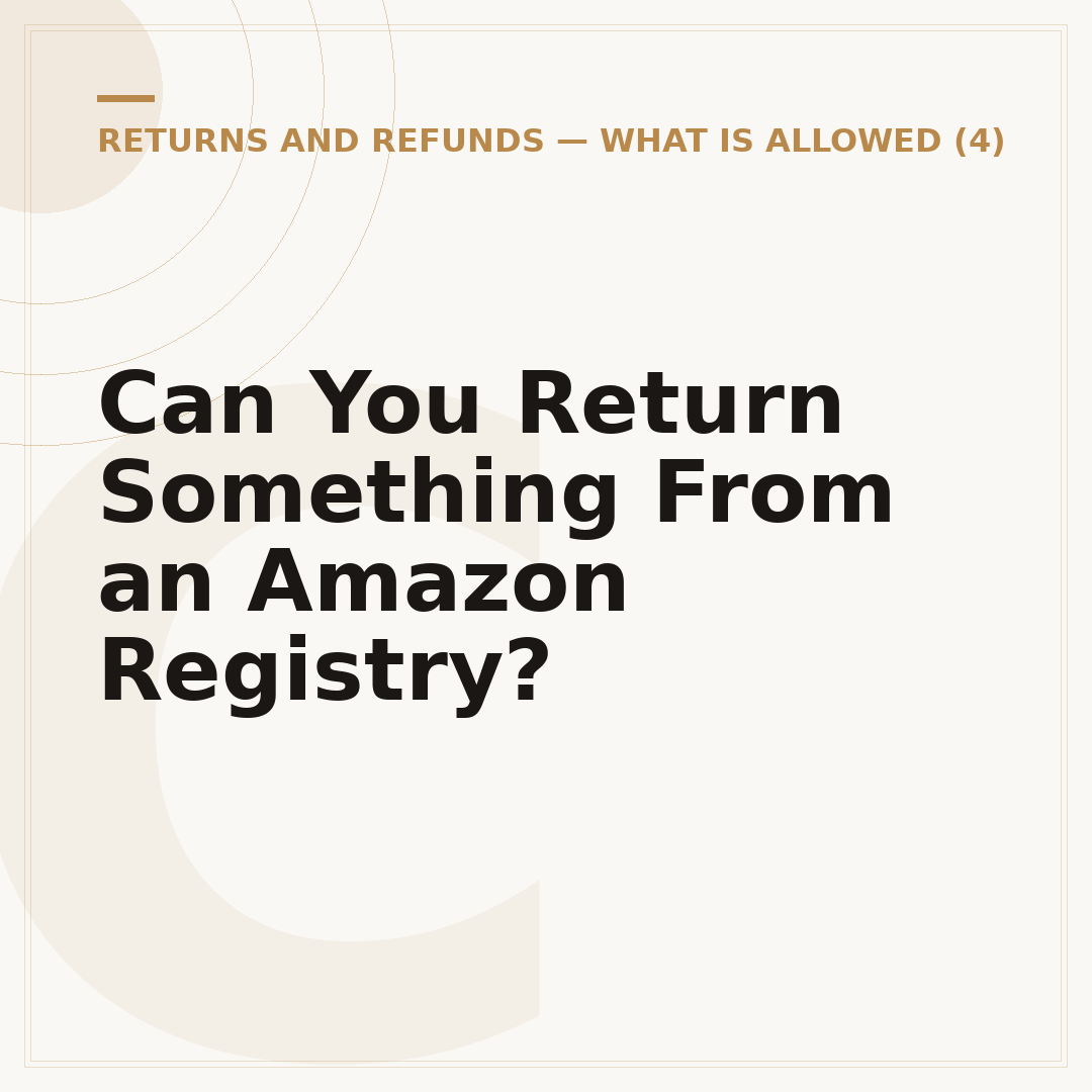 Can You Return Something From an Amazon Registry?