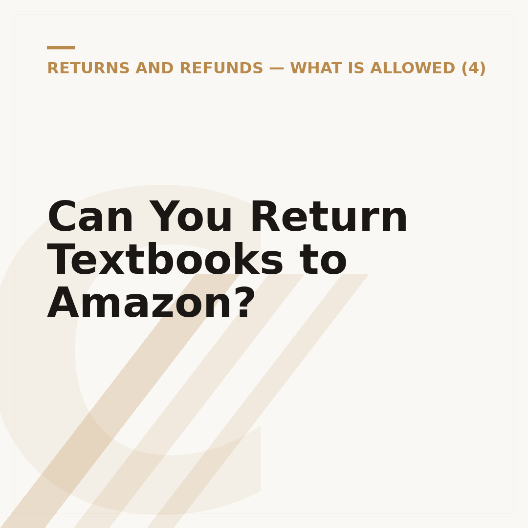 Can You Return Textbooks to Amazon?