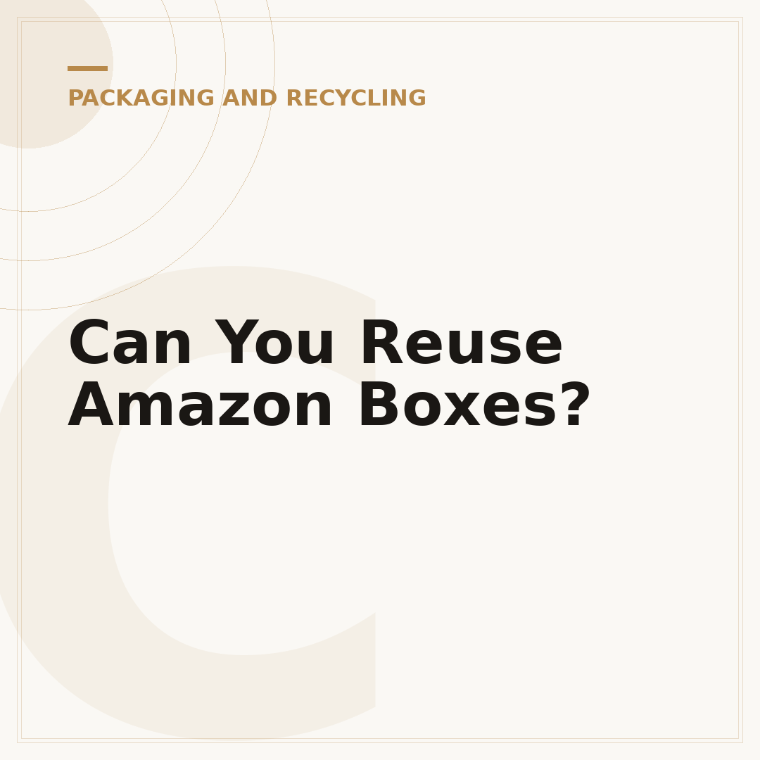 Can You Reuse Amazon Boxes?