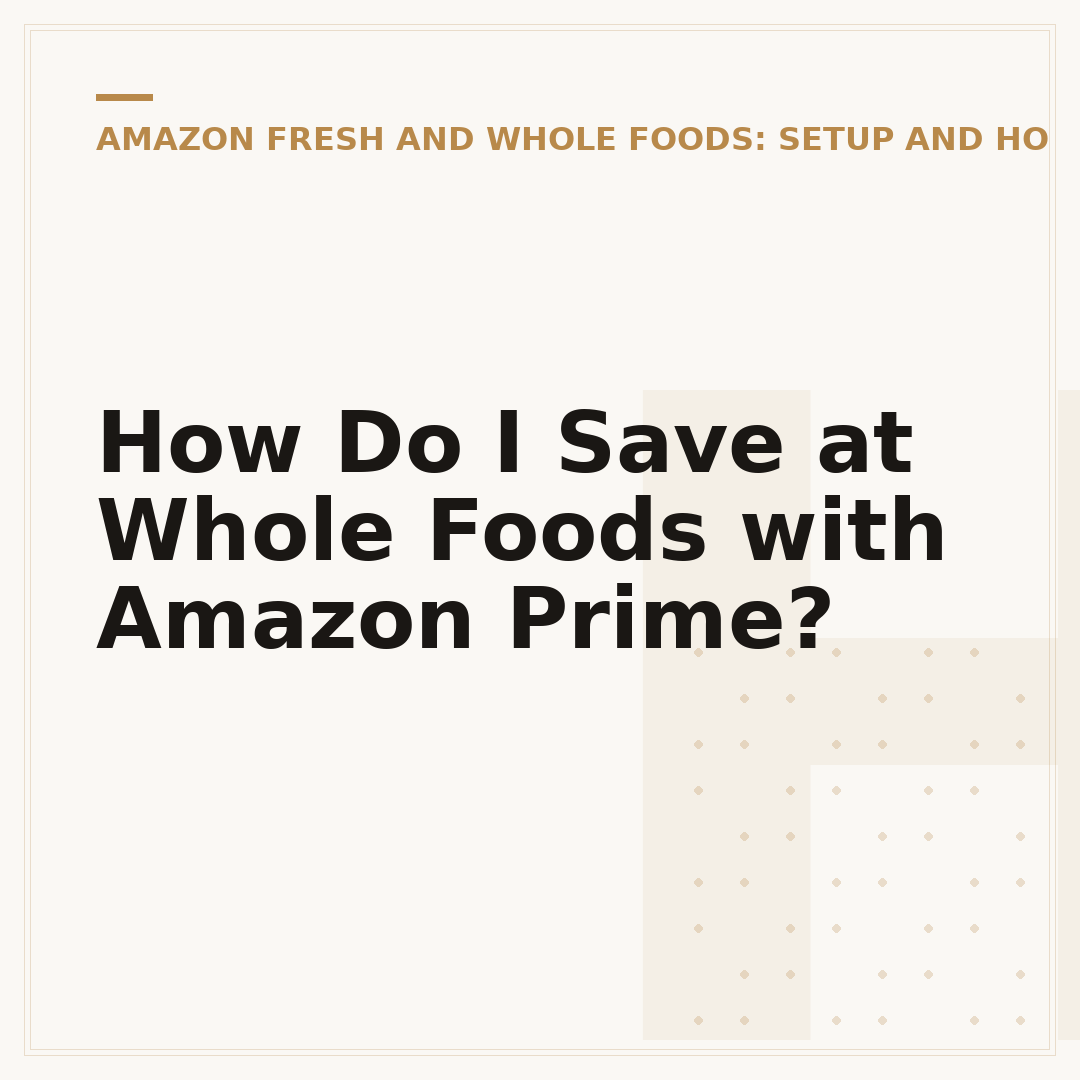 How Do I Save at Whole Foods with Amazon Prime?