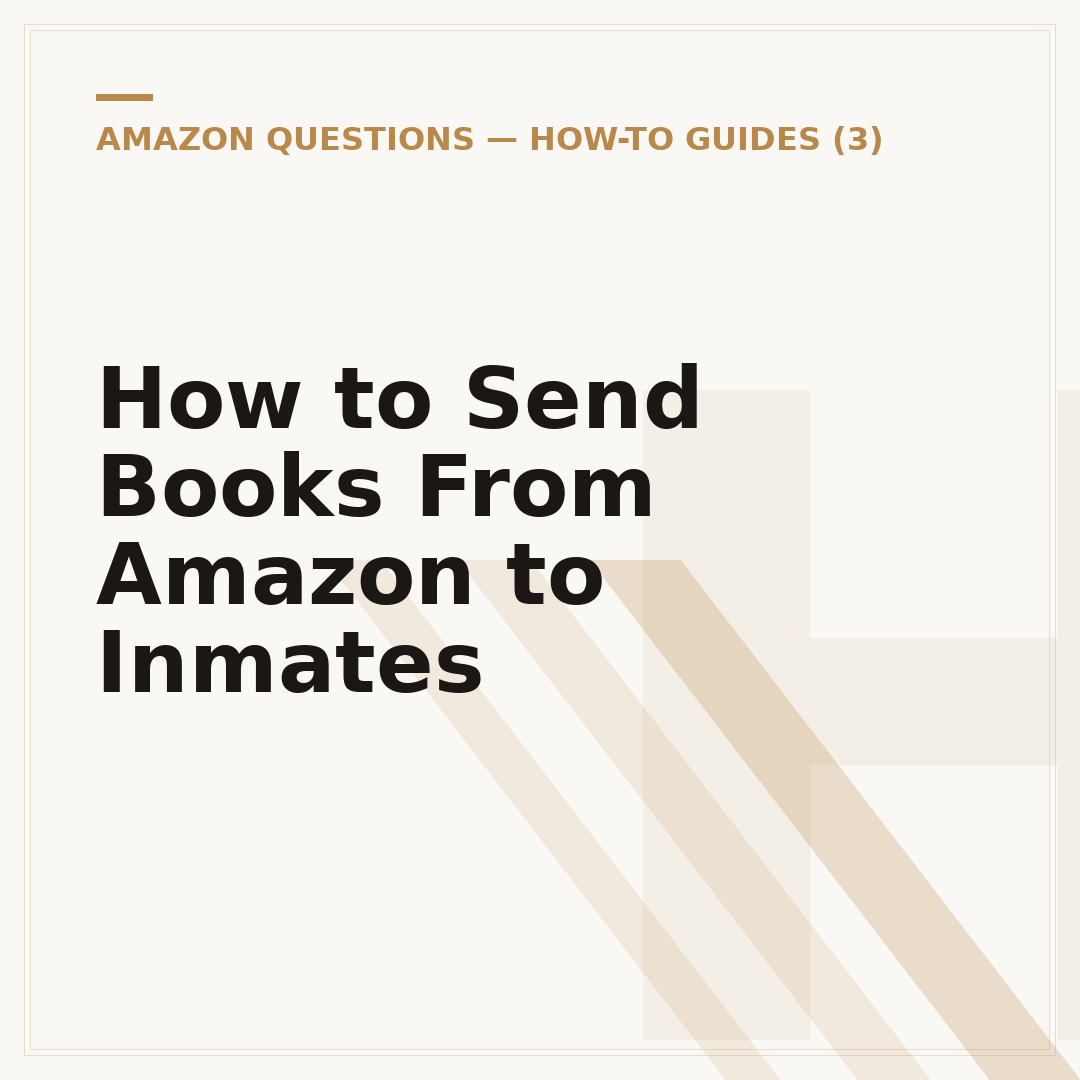How to Send Books From Amazon to Inmates