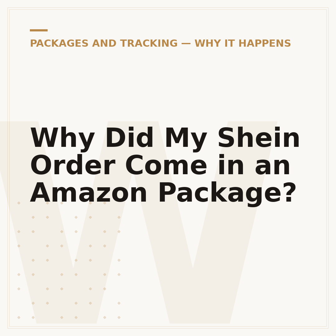 Why Did My Shein Order Come in an Amazon Package?