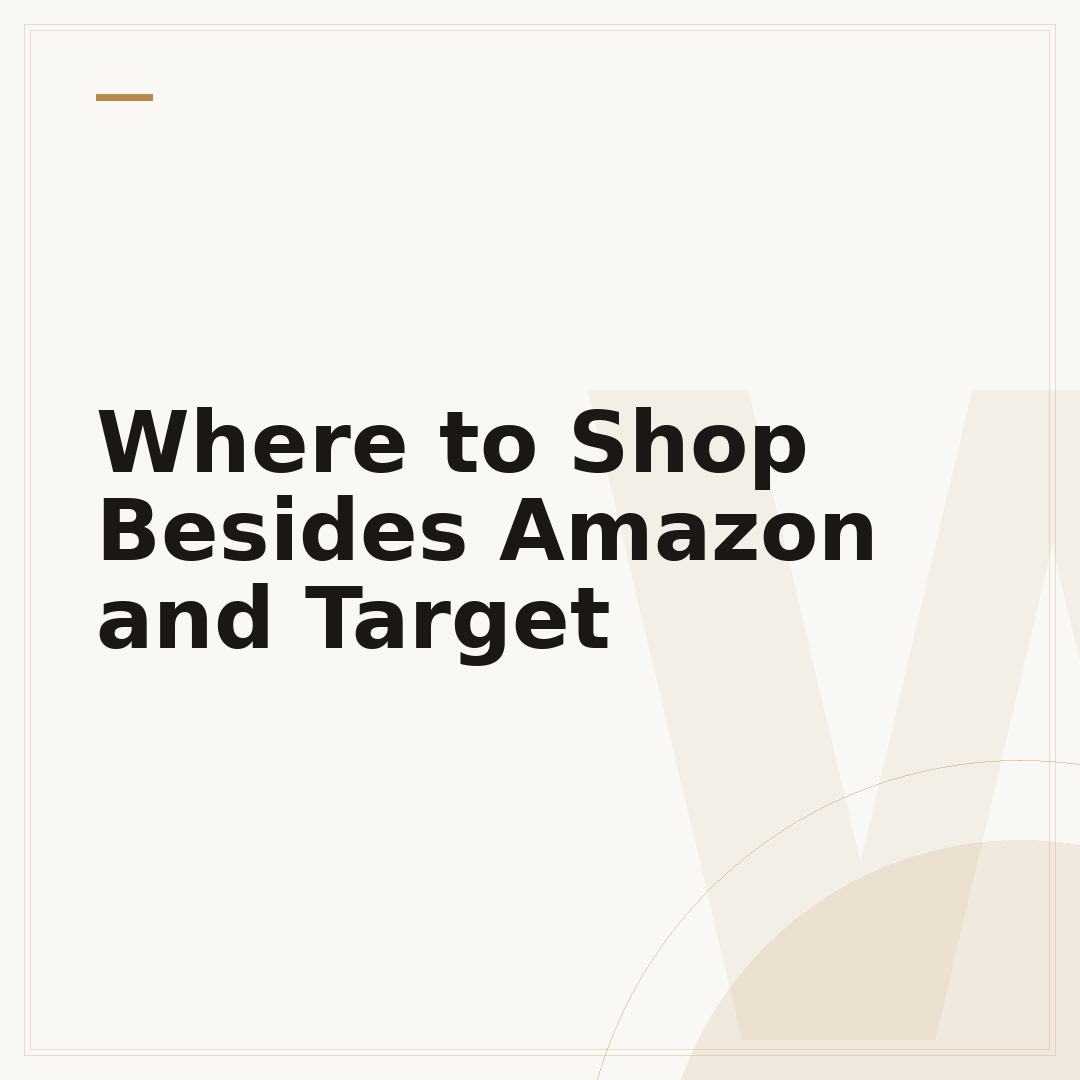 Where to Shop Besides Amazon and Target