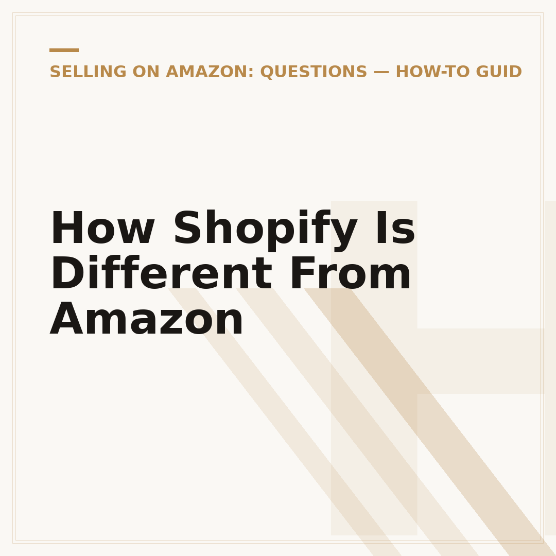 How Shopify Is Different From Amazon