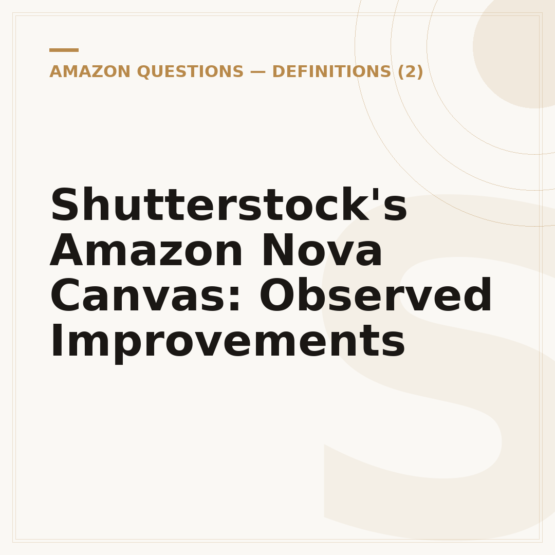 Shutterstock's Amazon Nova Canvas: Observed Improvements
