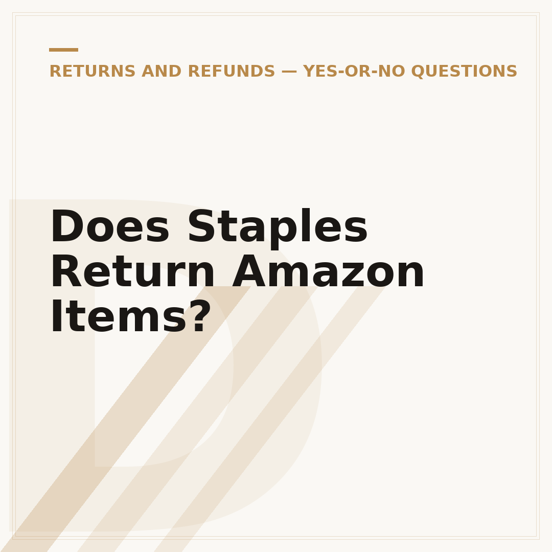 Does Staples Return Amazon Items?
