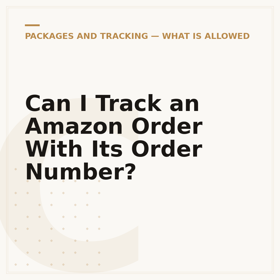 Can I Track an Amazon Order With Its Order Number?