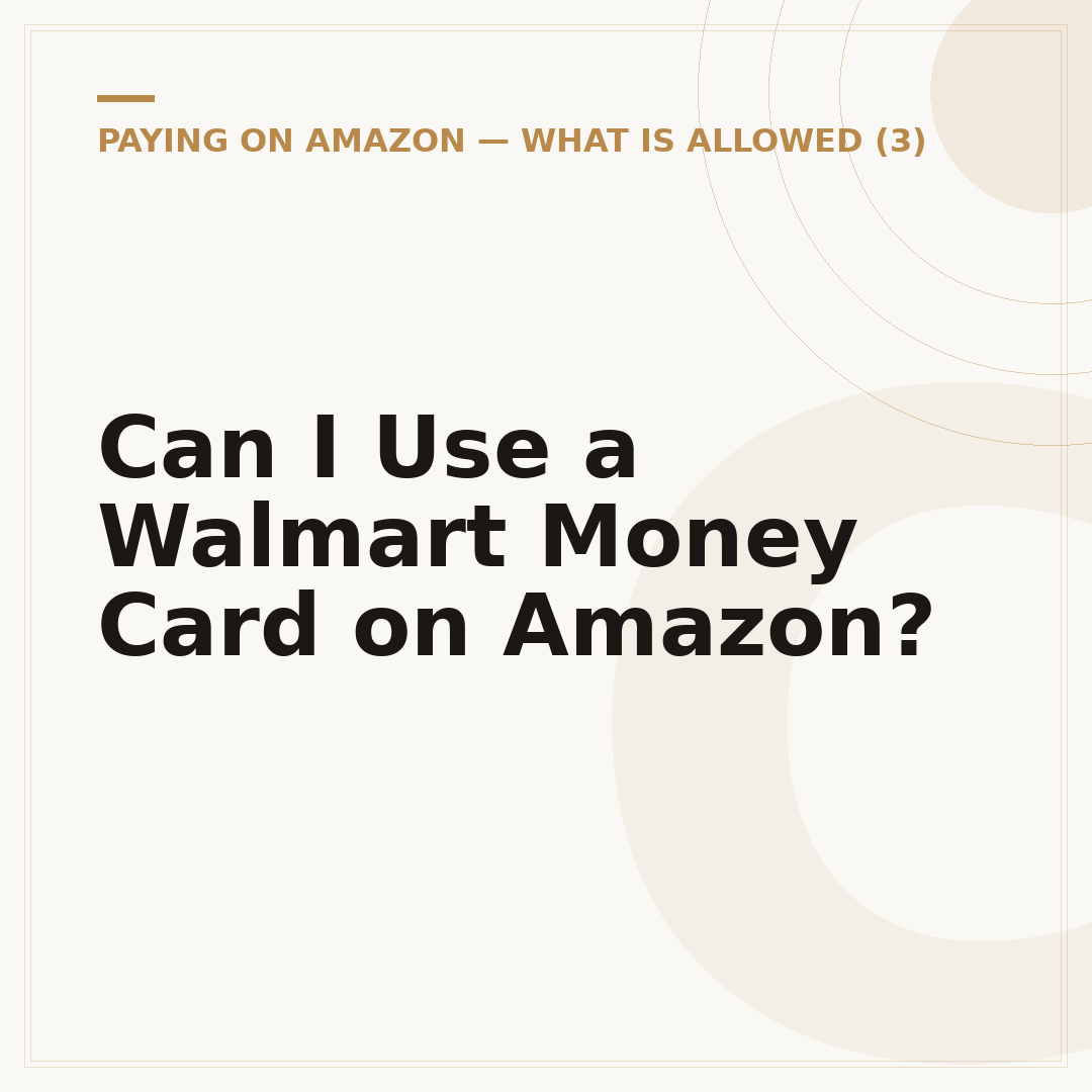 Can I Use a Walmart Money Card on Amazon?