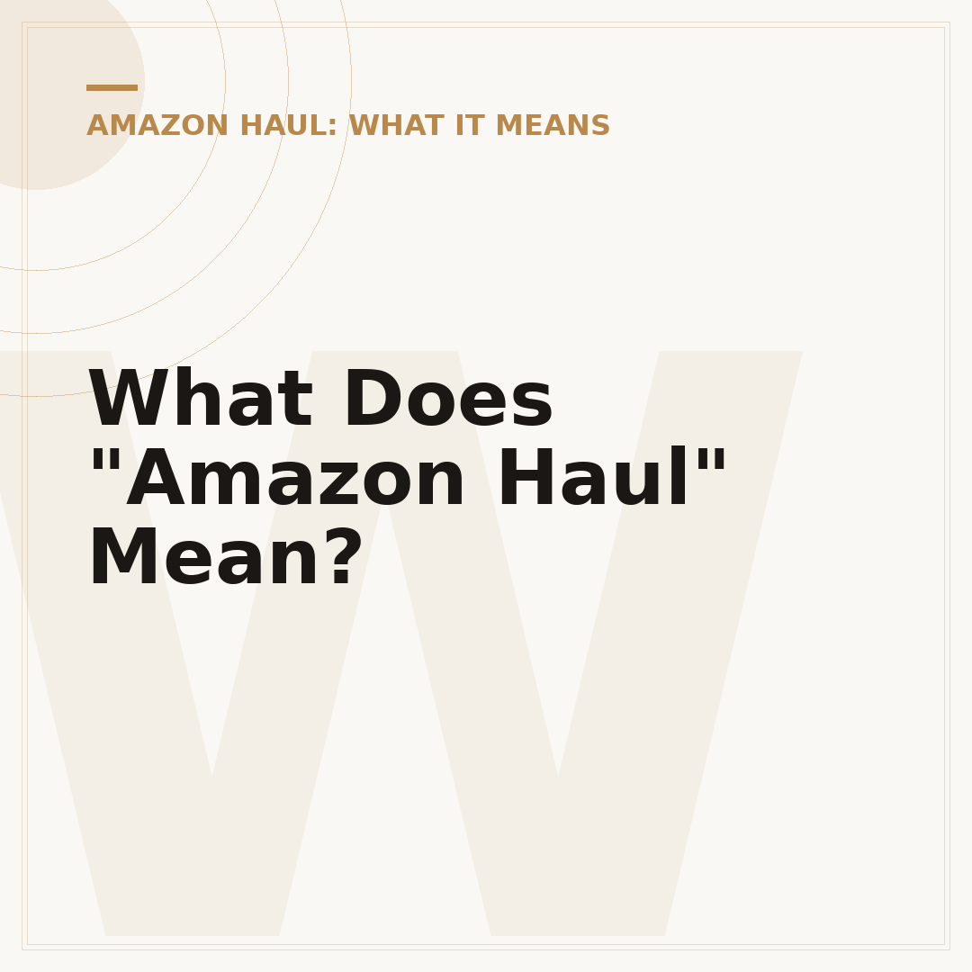 What Does "Amazon Haul" Mean?