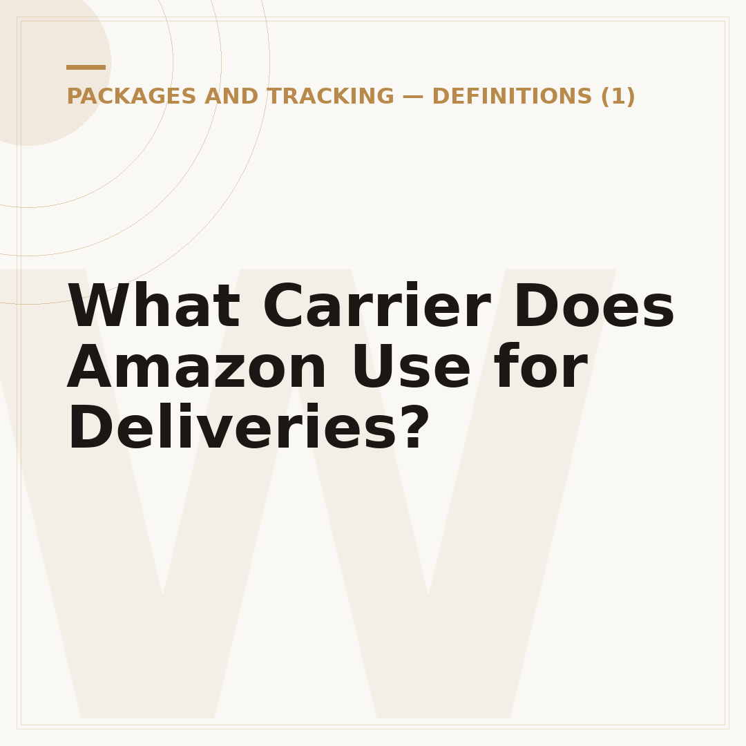 What Carrier Does Amazon Use for Deliveries?