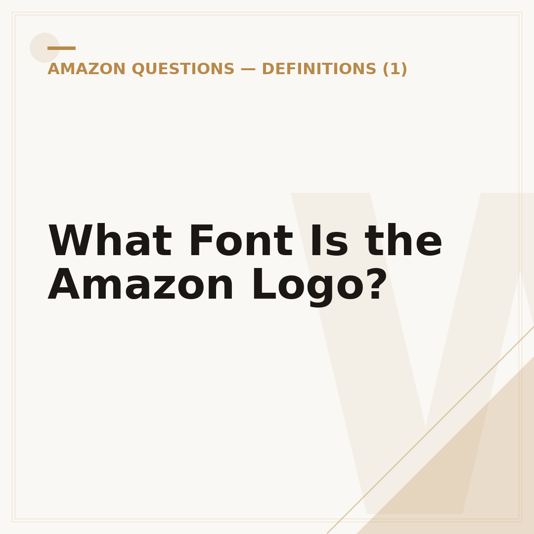What Font Is the Amazon Logo?