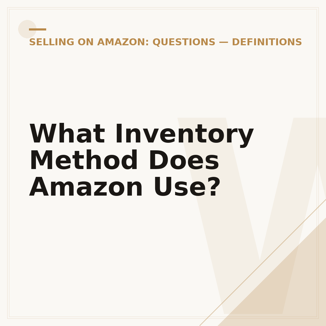 What Inventory Method Does Amazon Use?