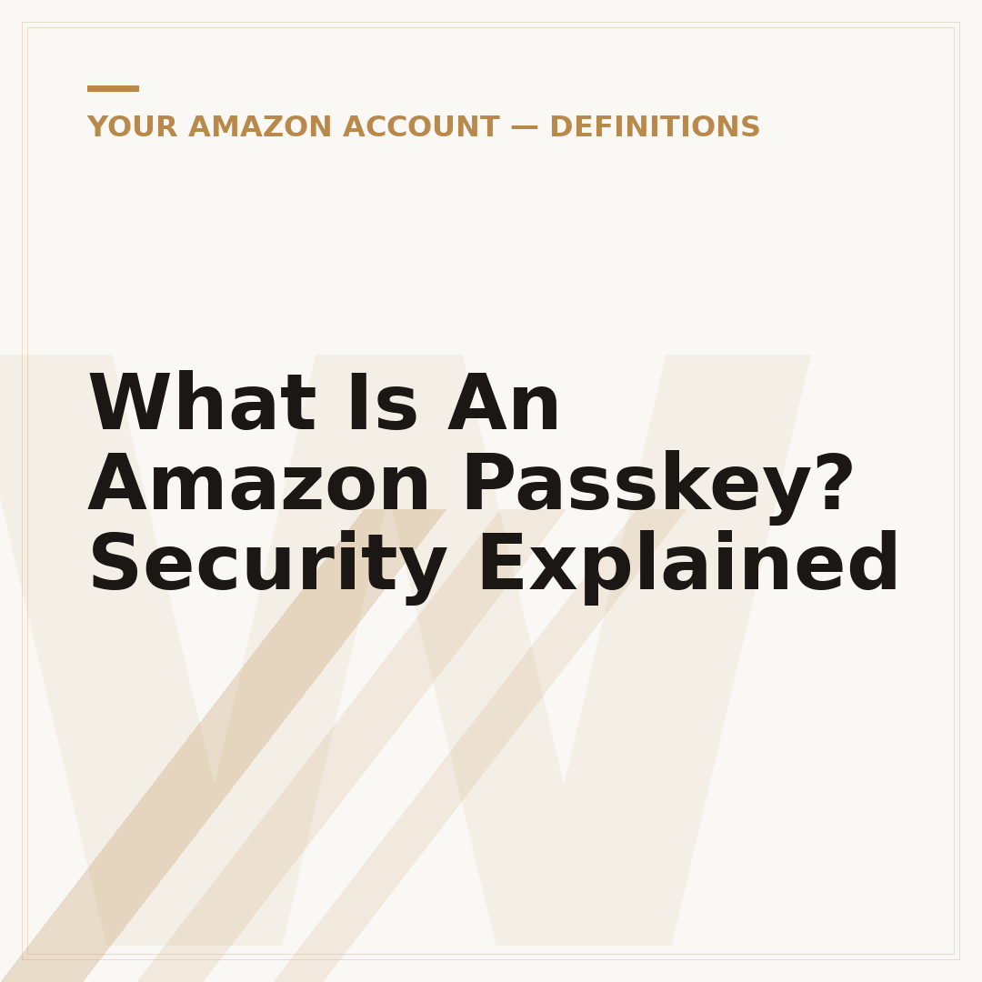 What Is An Amazon Passkey? Security Explained