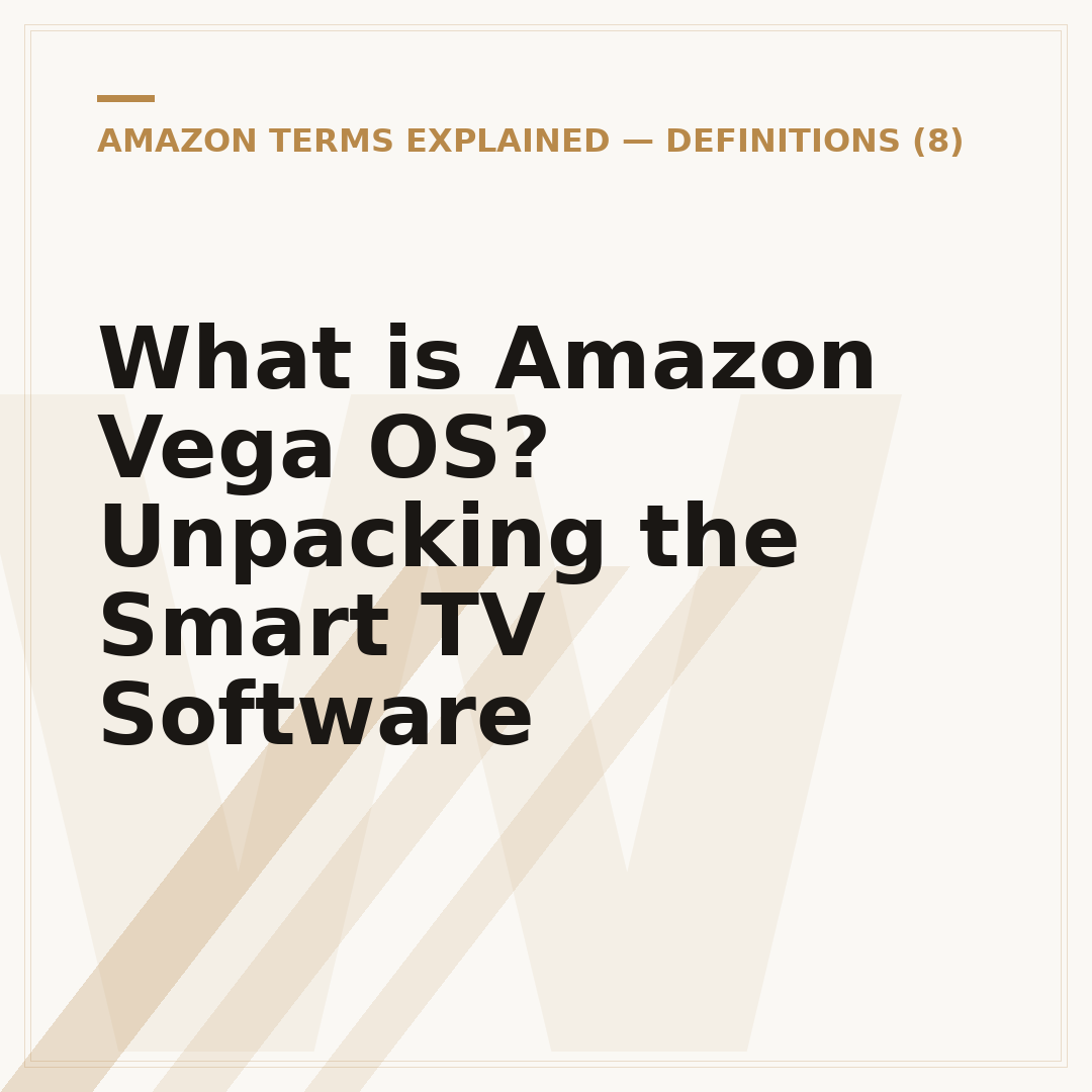 What is Amazon Vega OS? Unpacking the Smart TV Software