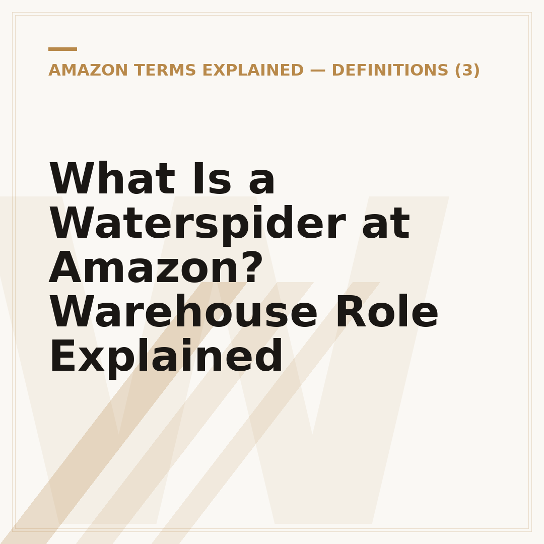 What Is a Waterspider at Amazon? Warehouse Role Explained