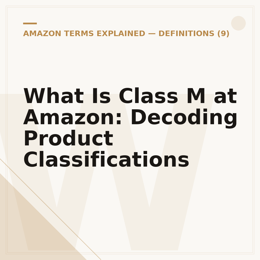 What Is Class M at Amazon: Decoding Product Classifications