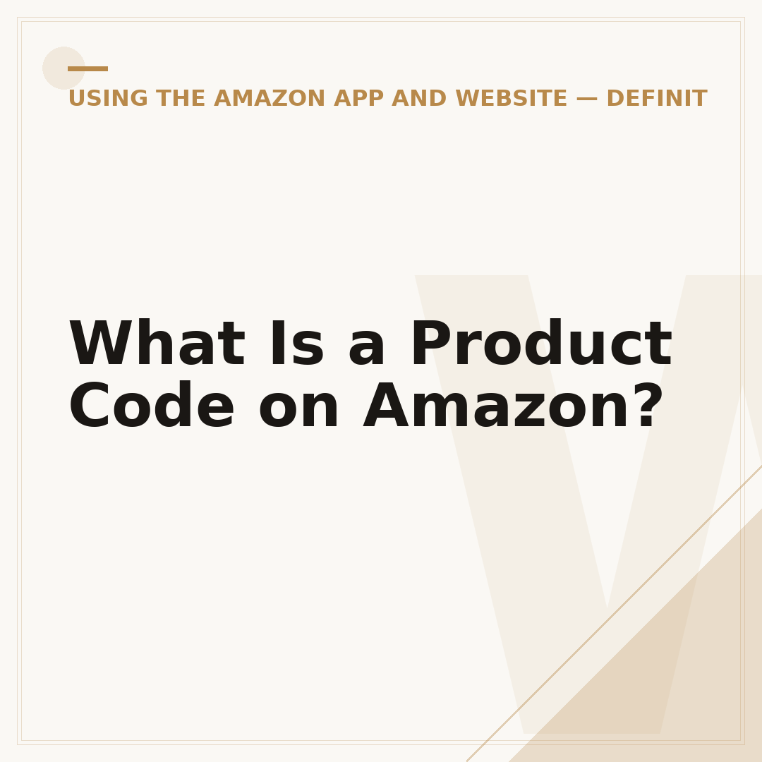 What Is a Product Code on Amazon?