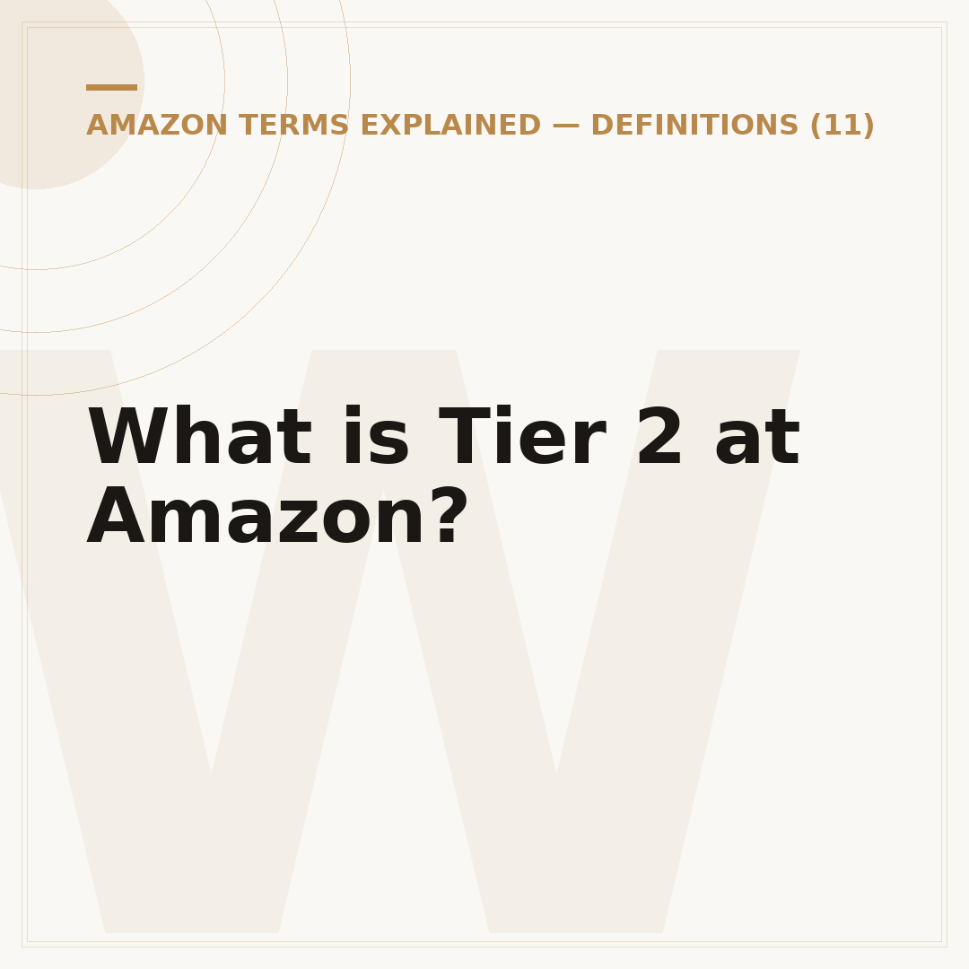 What is Tier 2 at Amazon?