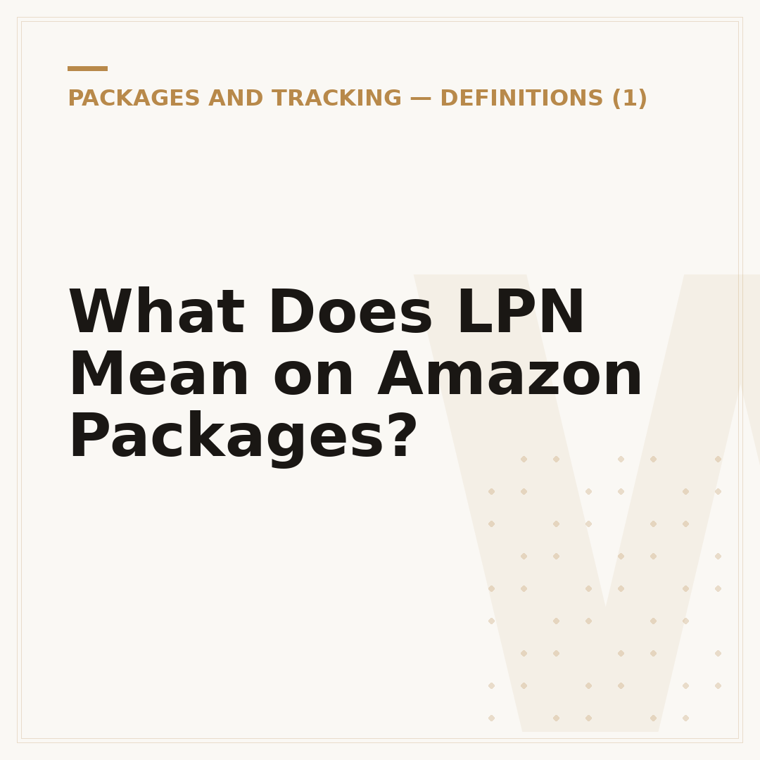 What Does LPN Mean on Amazon Packages?