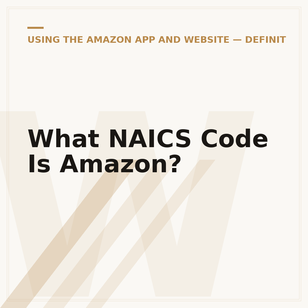 What NAICS Code Is Amazon?