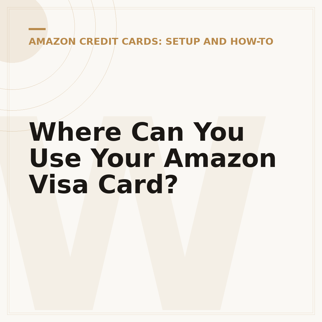Where Can You Use Your Amazon Visa Card?