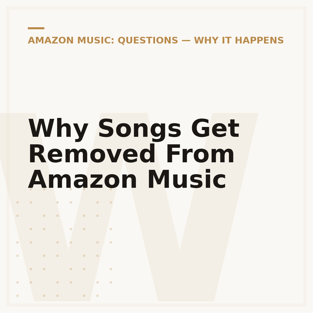 Why Songs Get Removed From Amazon Music