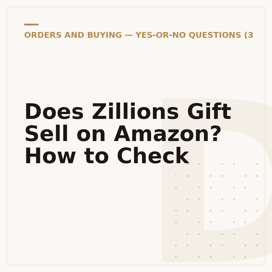 Does Zillions Gift Sell on Amazon? How to Check