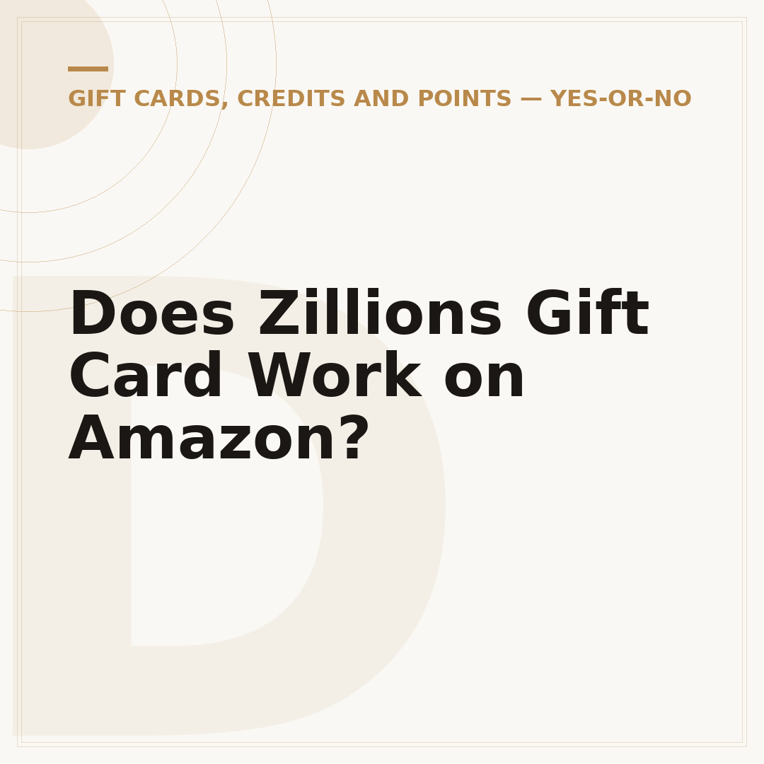 Does Zillions Gift Card Work on Amazon?